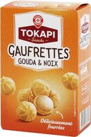Gaufrettes fourrées gouda-noix