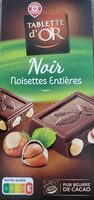 Chocolat noir noisettes entière