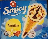 Cônes vanille pépites de chocolat x 6
