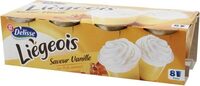 Dessert lacté vanille caramel liégeois