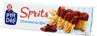 Sprits nappés de chocolat au lait