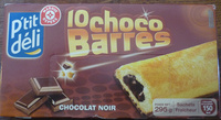 10 choco barres chocolat noir