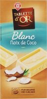 Tablette d'OR - Blanc  - Noix de Coco