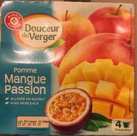 Compote allégée pomme mangue passion