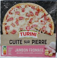 Pizza jambon/fromage cuite sur pierre pâte fine