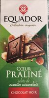 Chocolat noir fourré praliné