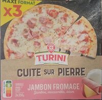 Pizza jambon/fromage cuite sur pierre - 350 g x 3