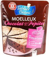 Préparation moelleux chocolat et pépites