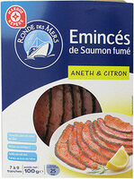 Emincés de saumon fumé aneth et citron