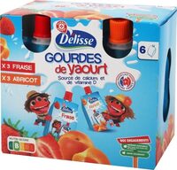 Yaourts en gourde abricot et fraise x 6