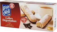 Biscuits cuillers dégustation nappés de chocolat noir