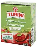 Pulpe de tomates concassées au basilic