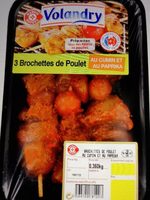 3 brochettes de poulet au cumin et paprika