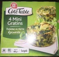 Mini gratins aux pommes de terre et aux épinards x 4