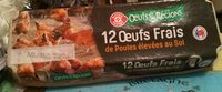 Oeufs frais de poules élevées au sol x 12