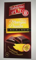 Chocolat noir fourré mangue passion