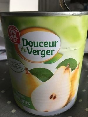 Poires william au sirop Douceur du verger 455g Poires william au sirop Douceur du verger