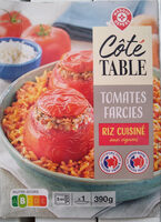 Tomates farcies et riz cuisiné