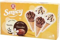 Mini cônes panachés vanille et chocolat x 8