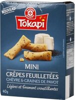 Mini crêpes feuilletées chèvre et graines de pavot