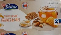 Yaourts brassés miel et graines
