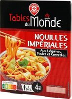 Nouilles impériales aux légumes, poulet et crevettes