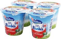 Yaourt au lait de brebis sur lit de fruits rouge