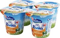 Yaourt au lait de brebis sur lit de pêche et abricot