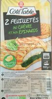 Feuilletés chèvre au chevre et épinard
