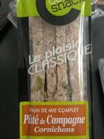 Sandwich pate de campagne cornichons