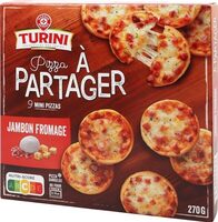 Mini pizzas jambon fromage x9