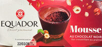Mousse au chocolat noir sur croustillant au praliné