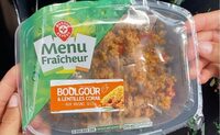 Boulgour et lentilles corail aux raisins secs