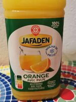 Jus d'orange avec pulpe, flash pasteurisé