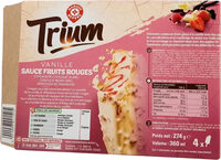 Glace Vanille sauce fruits rouges