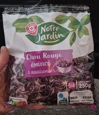 Chou rouge emincé