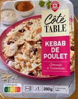 Kebab de poulet semoule à l'orientale