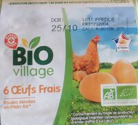 Œufs bio x6