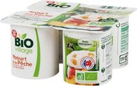 Yaourt brassé au lait entier à la pêche 4 x 125 g