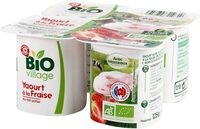 Yaourt au lait entier à la fraise