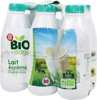Lait écrémé bio bouteille