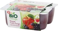 Purée de fruits pomme et fruits rouges sans sucres ajoutés x 4