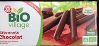 Bâtonnets enrobés de chocolat noir bio