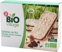 Galettes de riz fourrées chocolat noisette bio x 6