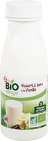 Yaourt à boire bio à la vanille