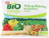Trio de poivrons bio en lanières