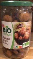 Marrons entiers pelés au feu