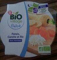 Panais, carotte et riz bébé 12 mois