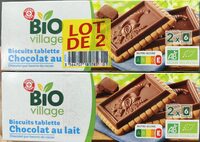 Biscuits tablette chocolat au lait
