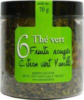 Thé Vert, Fruits Rouges, Citron Vert Vanille